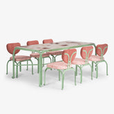 Dastoori Outdoor Dining Table with 6 Chairs